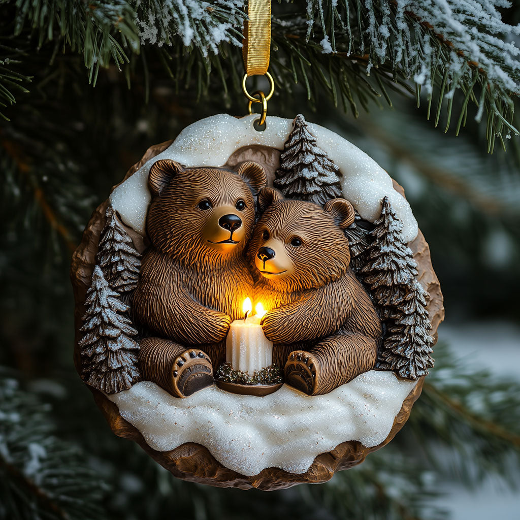 Cozy Candlelight Bear LT1710013CL Christmas Ornament