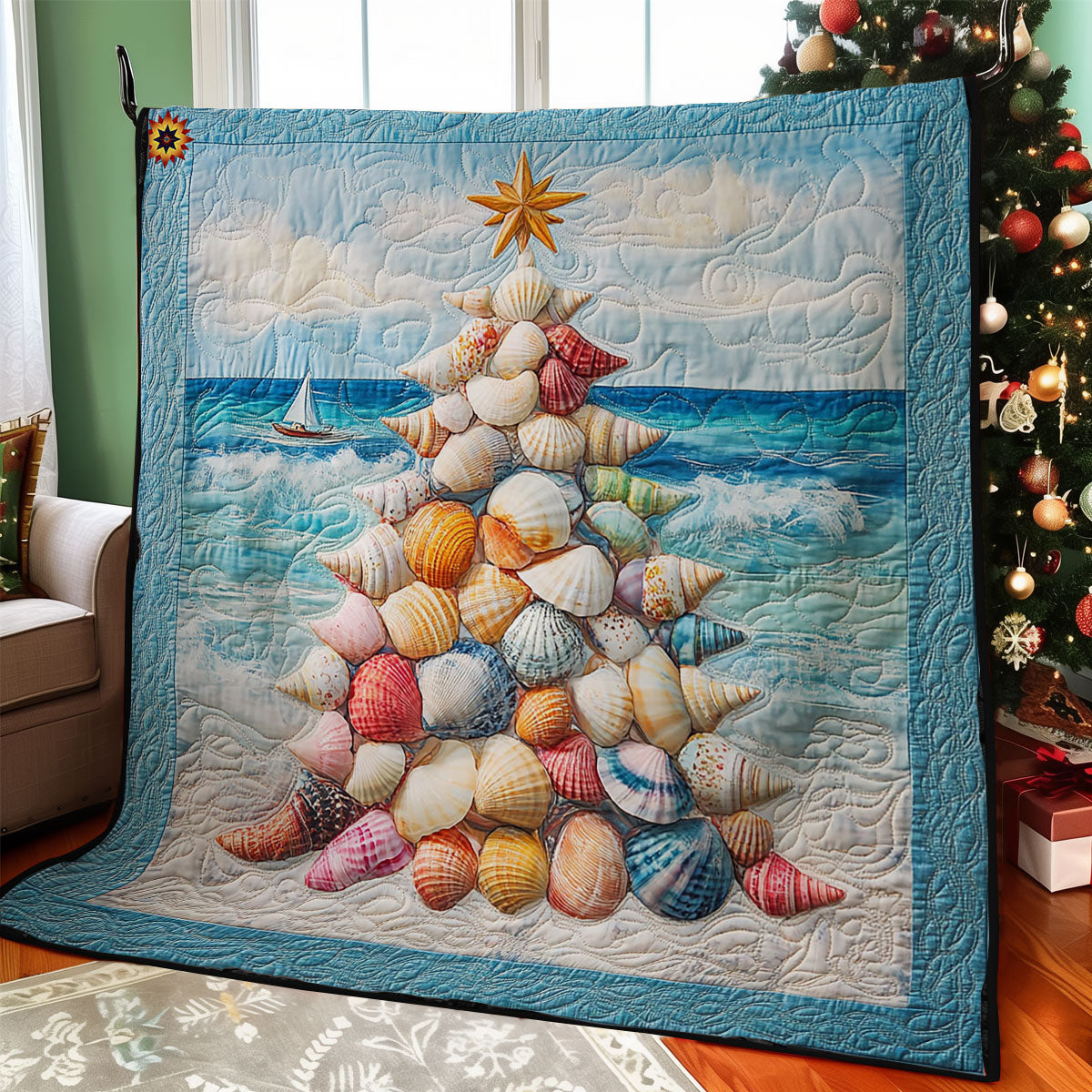 Sea Shell Christmas Tree WY2711035CL Quilt