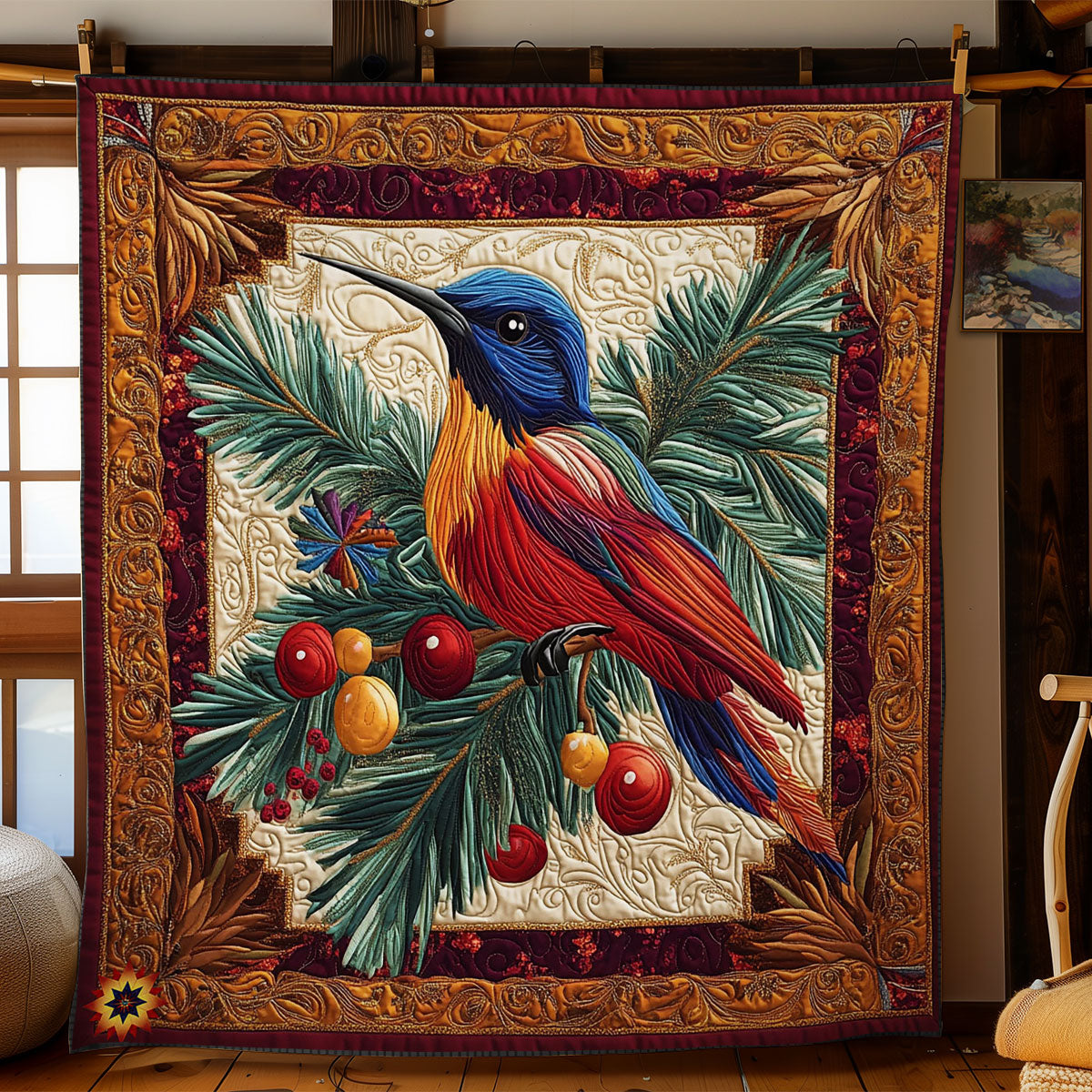 Christmas Bird WY0312006CL Quilt