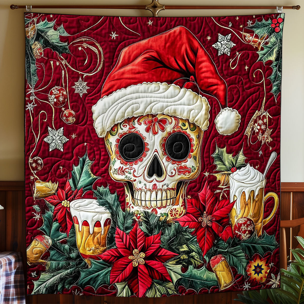 Christmas Skull WY2711024CL Quilt