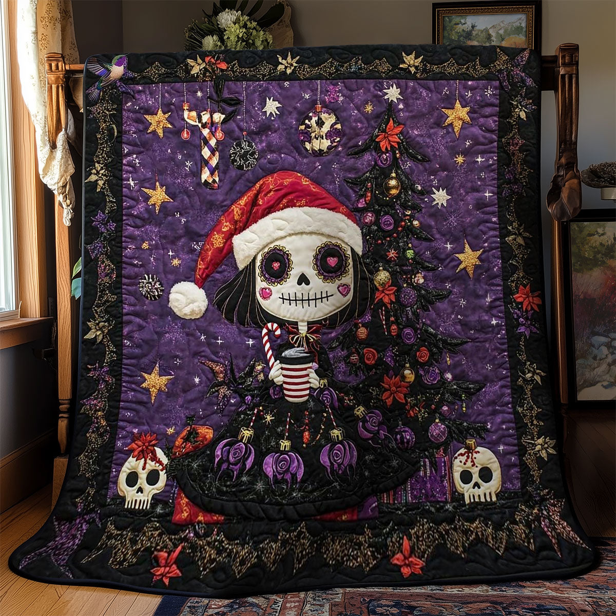 Skeleton Christmas Spirit WN1311037CL Quilt