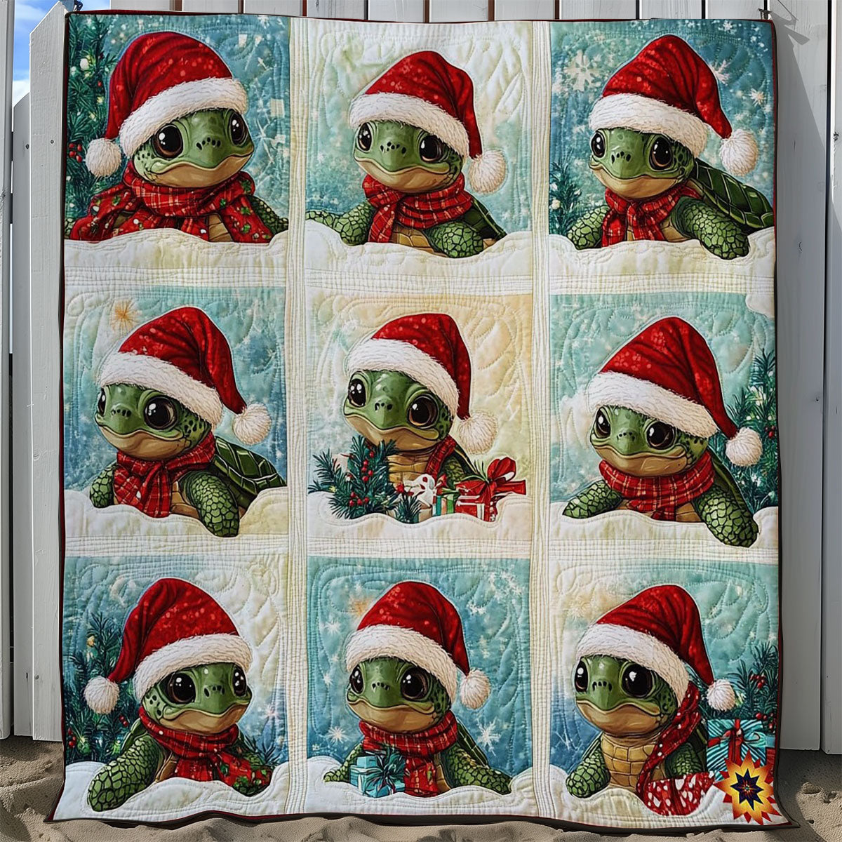 Santa Turtle WY0412013CL Quilt