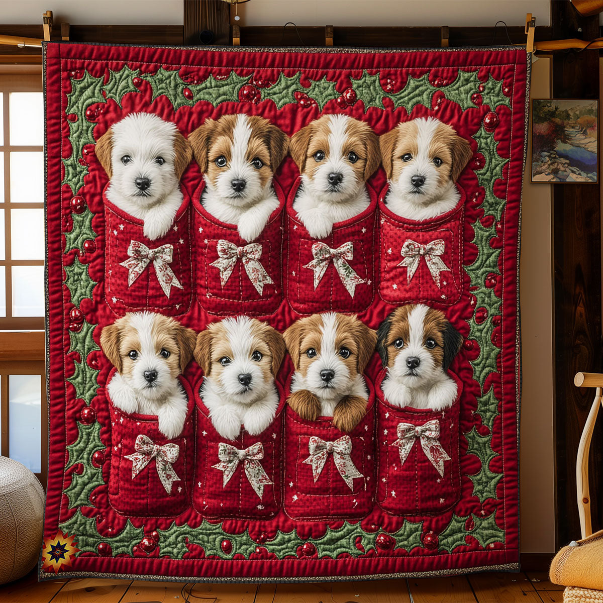 Christmas Puppy WY2811032CL Quilt