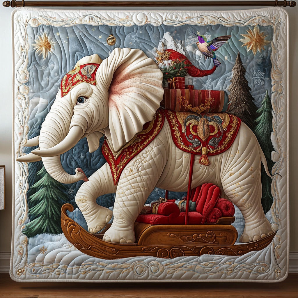 Christmas Elephant WY0512036CL Quilt