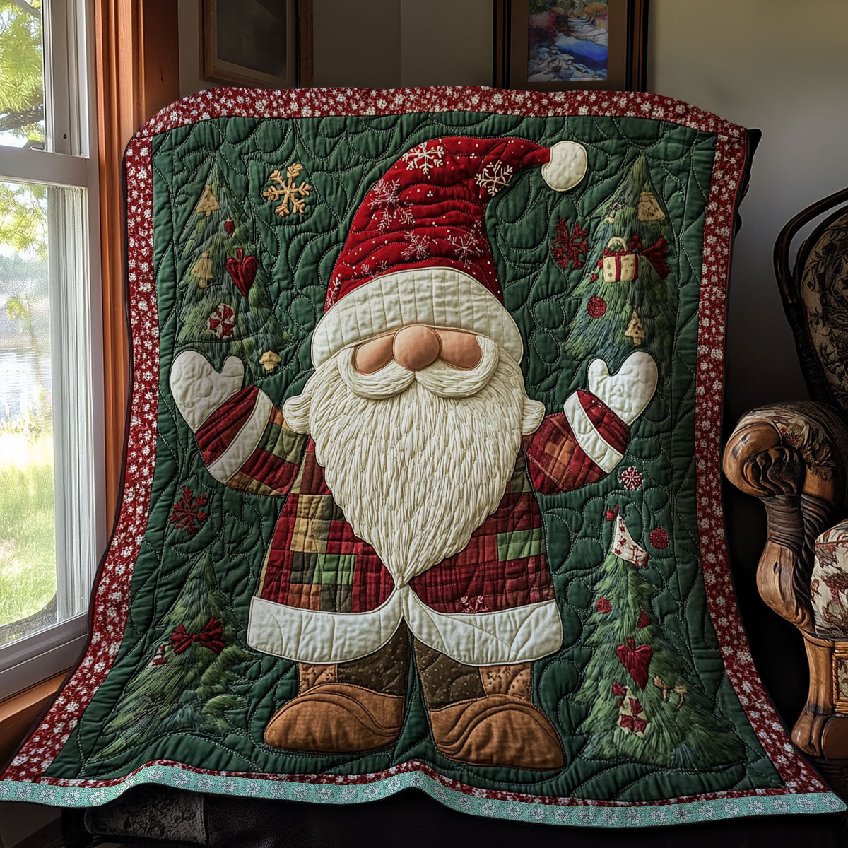 Happy Gnome Christmas WX2311029CL Quilt