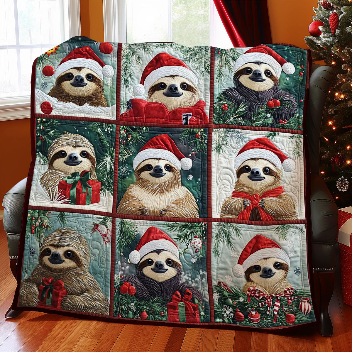 Christmas Of Sloth WY2911018CL Quilt