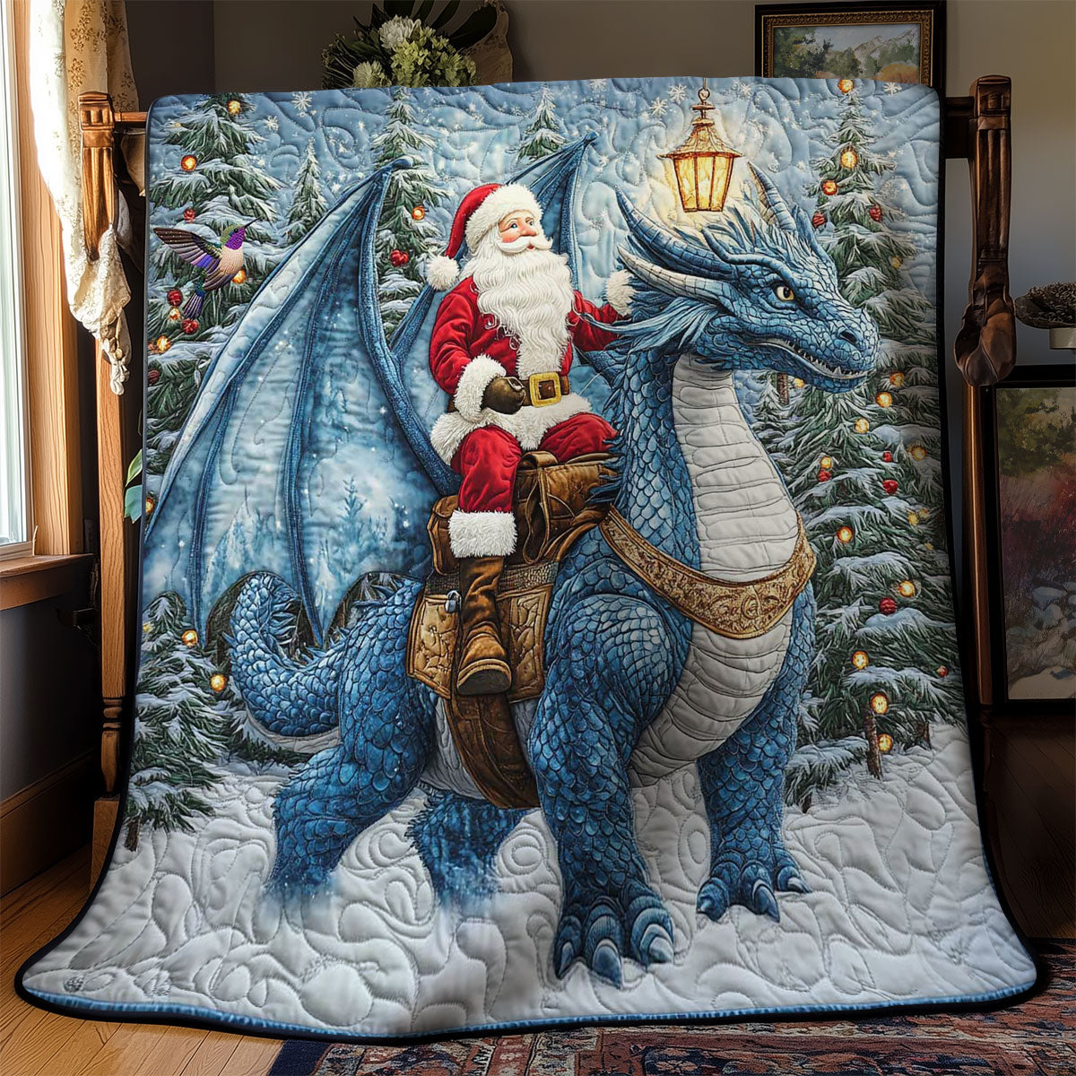Santa’s Dragon Flight WN1812033CL Quilt