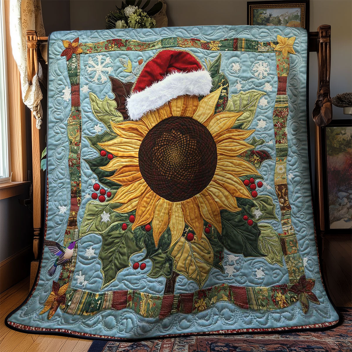 Sunflower Christmas Tale WN2111044CL Quilt