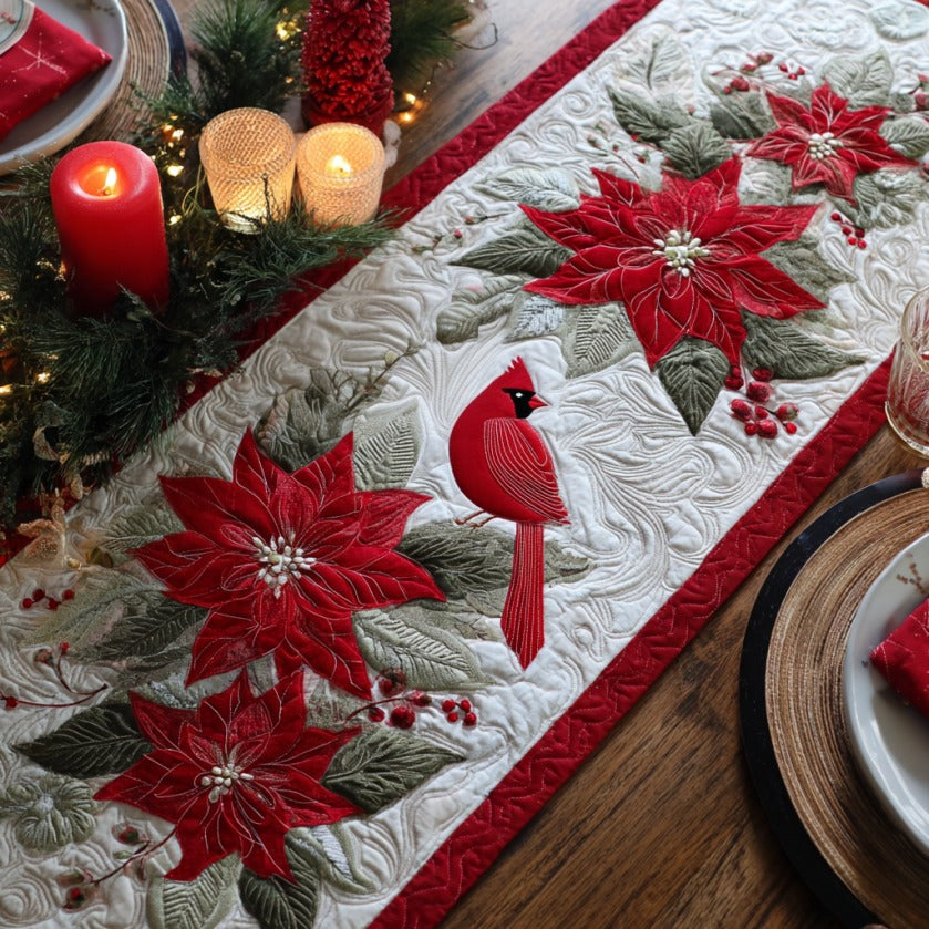 Crimson Miracle XR0410040CL Quilted Table Runner