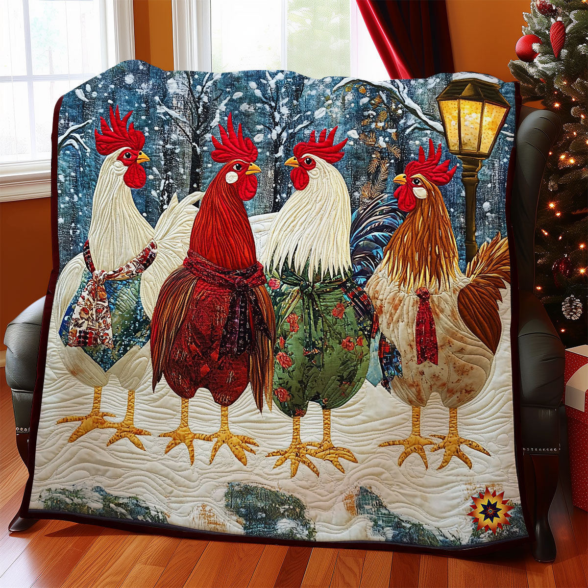 Snow Chicken WY2811014CL Quilt