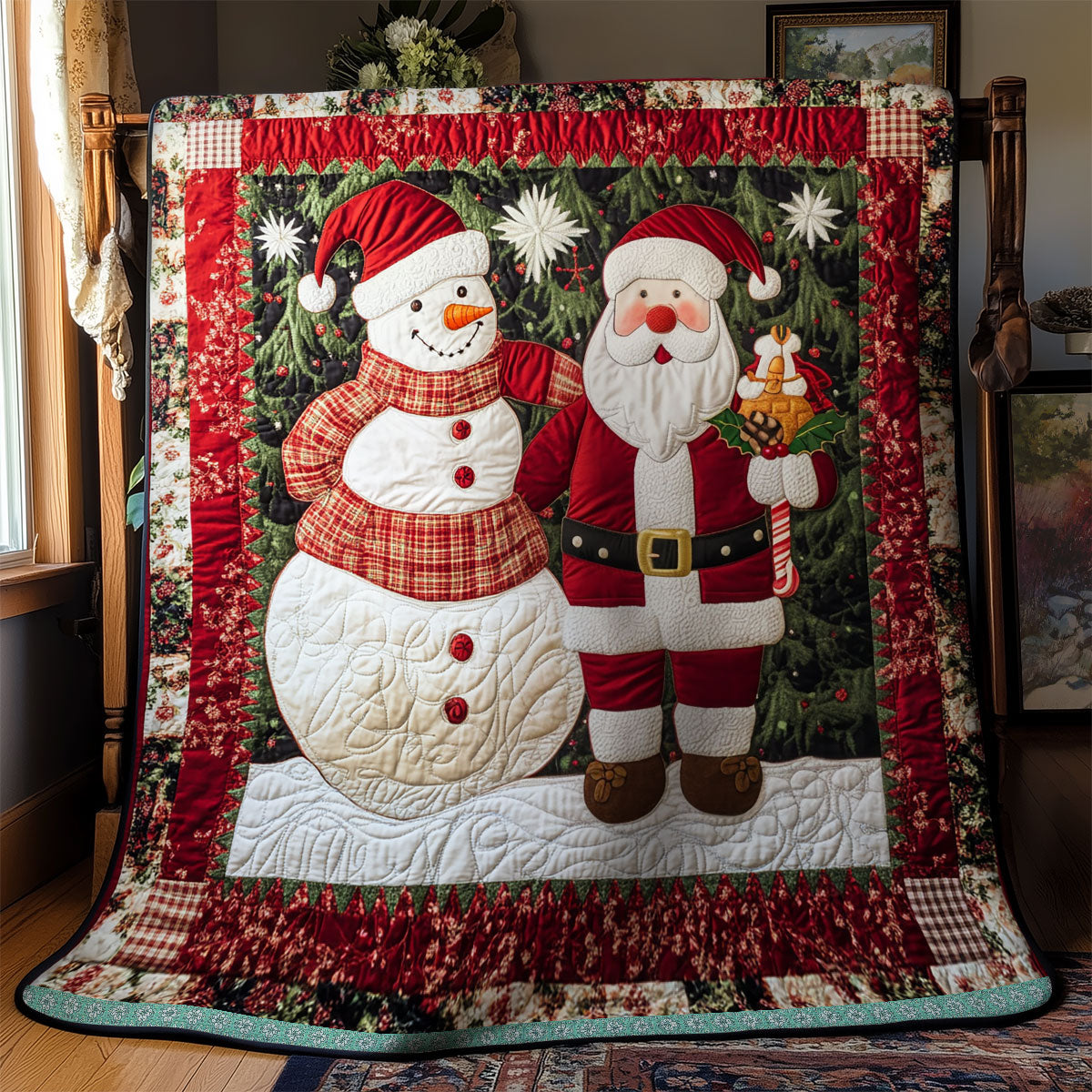 Snowman Santa Claus WX2511039CL Quilt