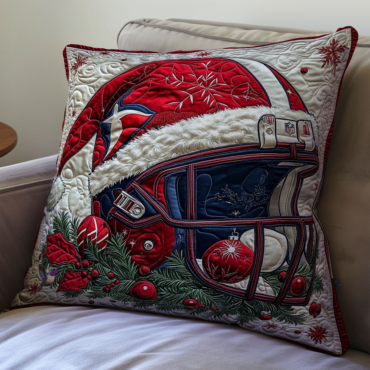 Santa Helmet WY1012012CL Quilt Pillow Case
