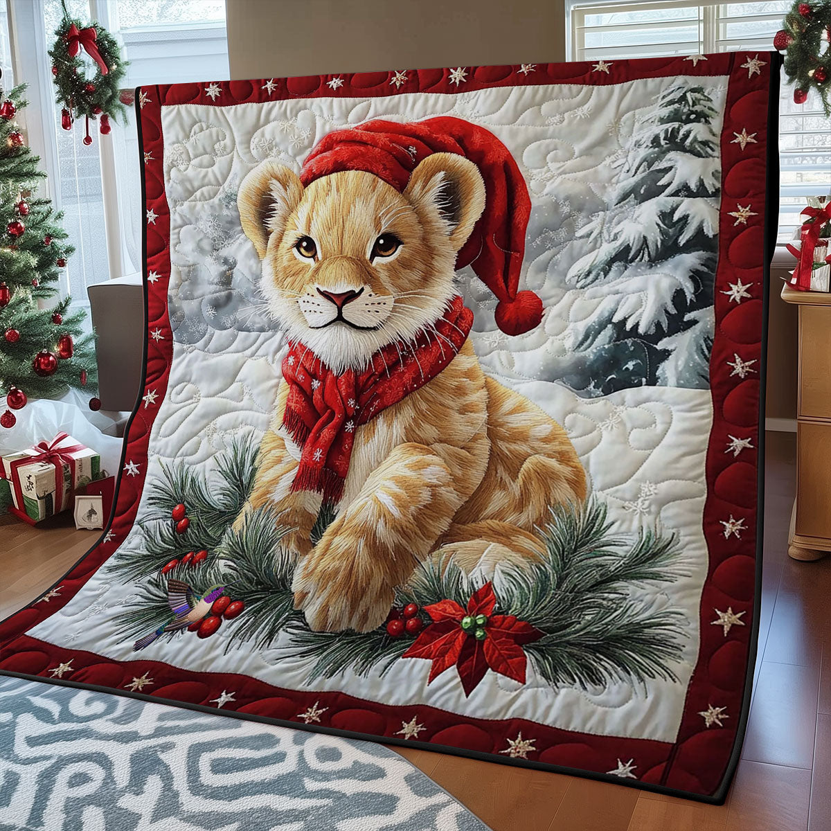 Santa Baby Lion WY0612033CL Quilt