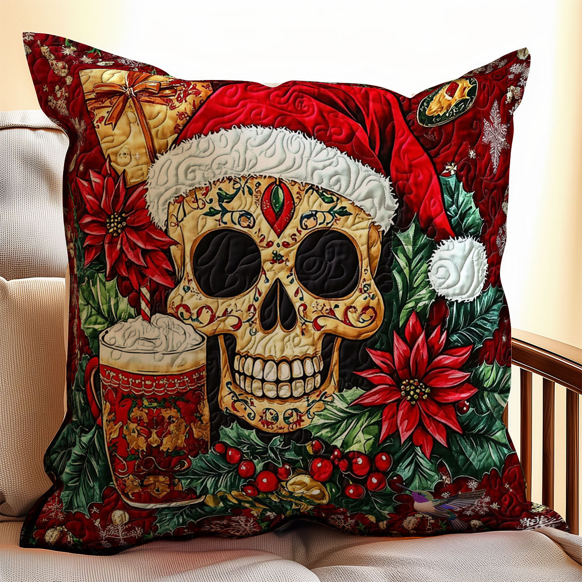 Santa Skull WY2911071CL Quilt Pillow Case