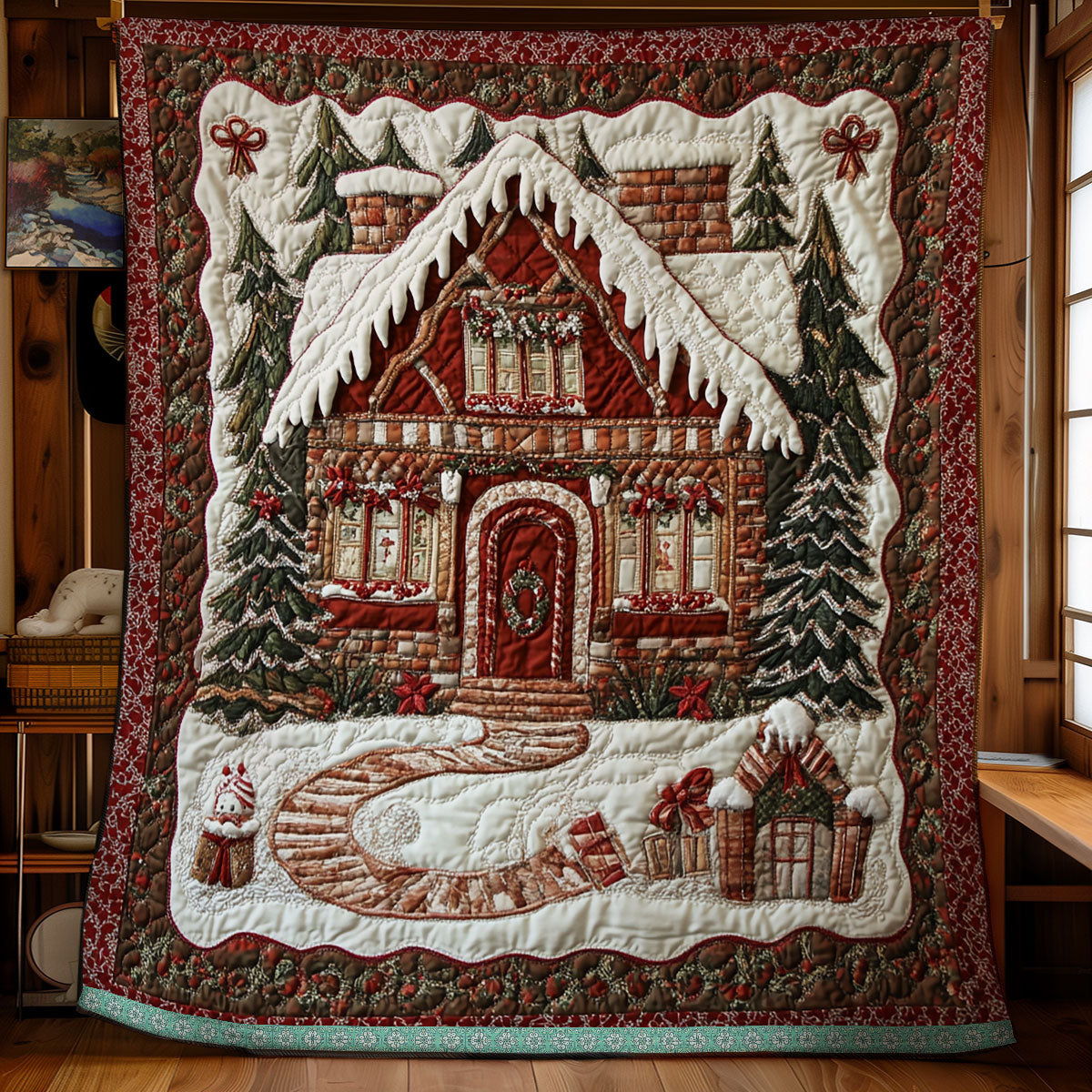 Gingerbread House WX1911030CL Quilt
