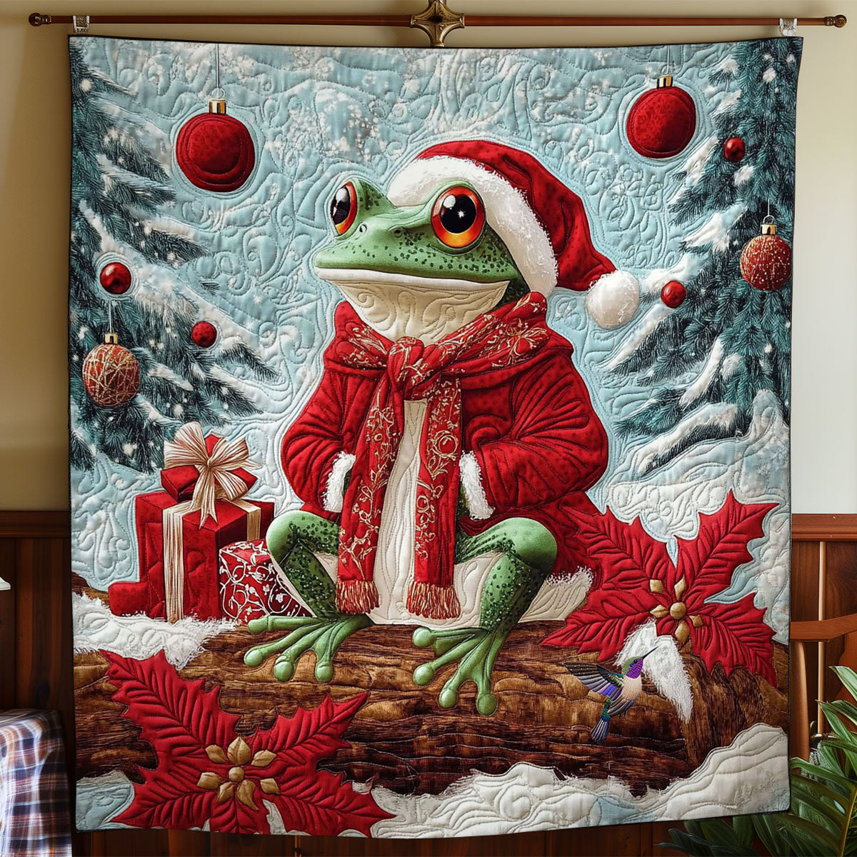 Santa Frog WY0412024CL Quilt