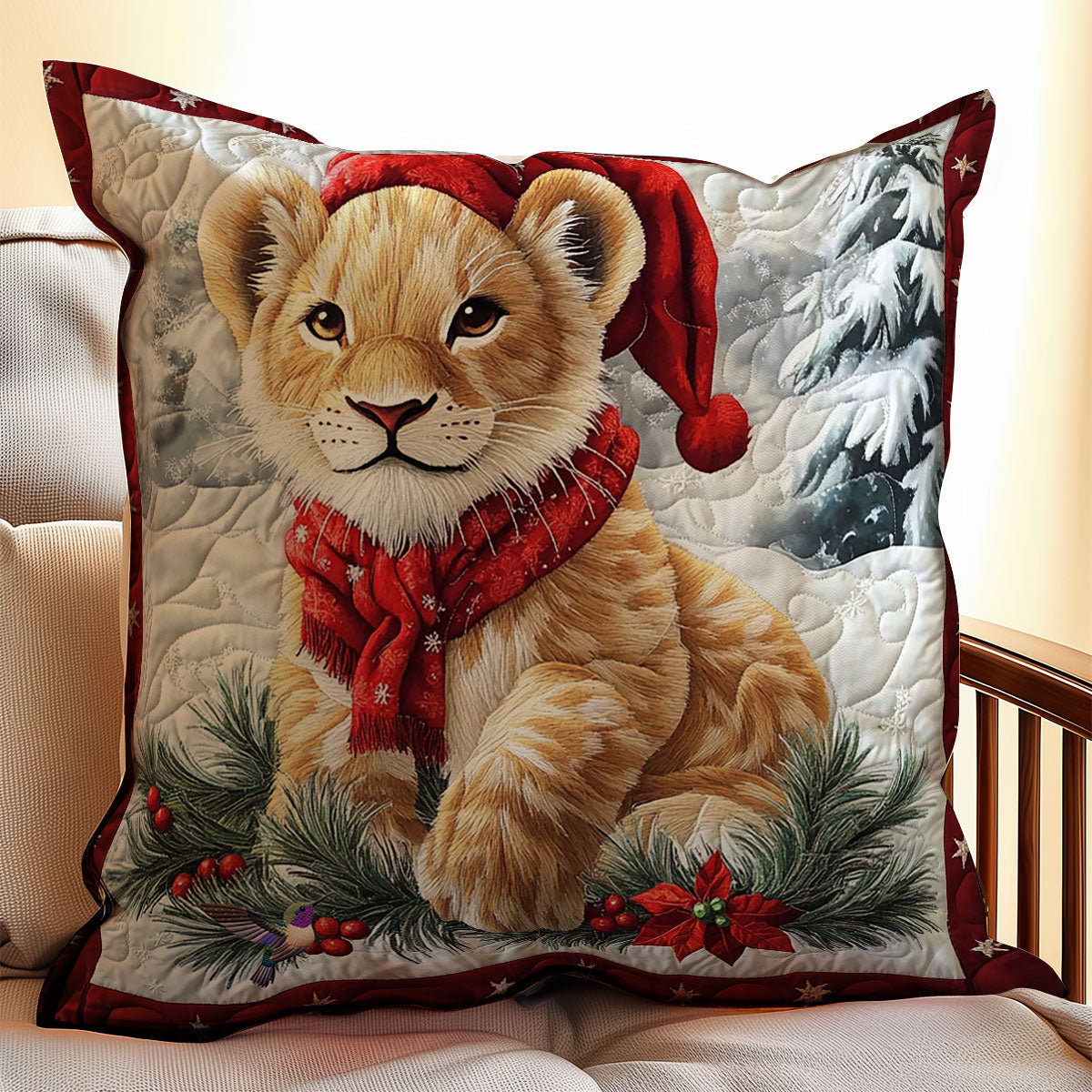 Santa Baby Lion WY0612102L Quilt Pillow Case