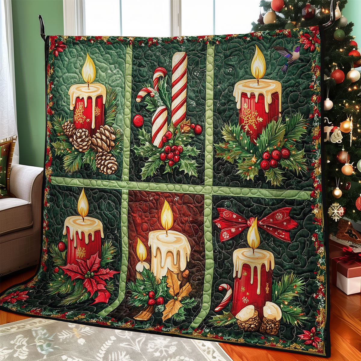 Christmas Candle WY2011006CL Quilt