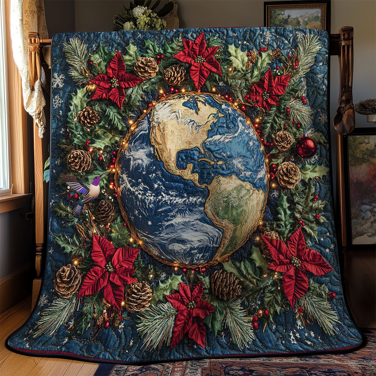 Christmas Earth WN1612029CL Quilt