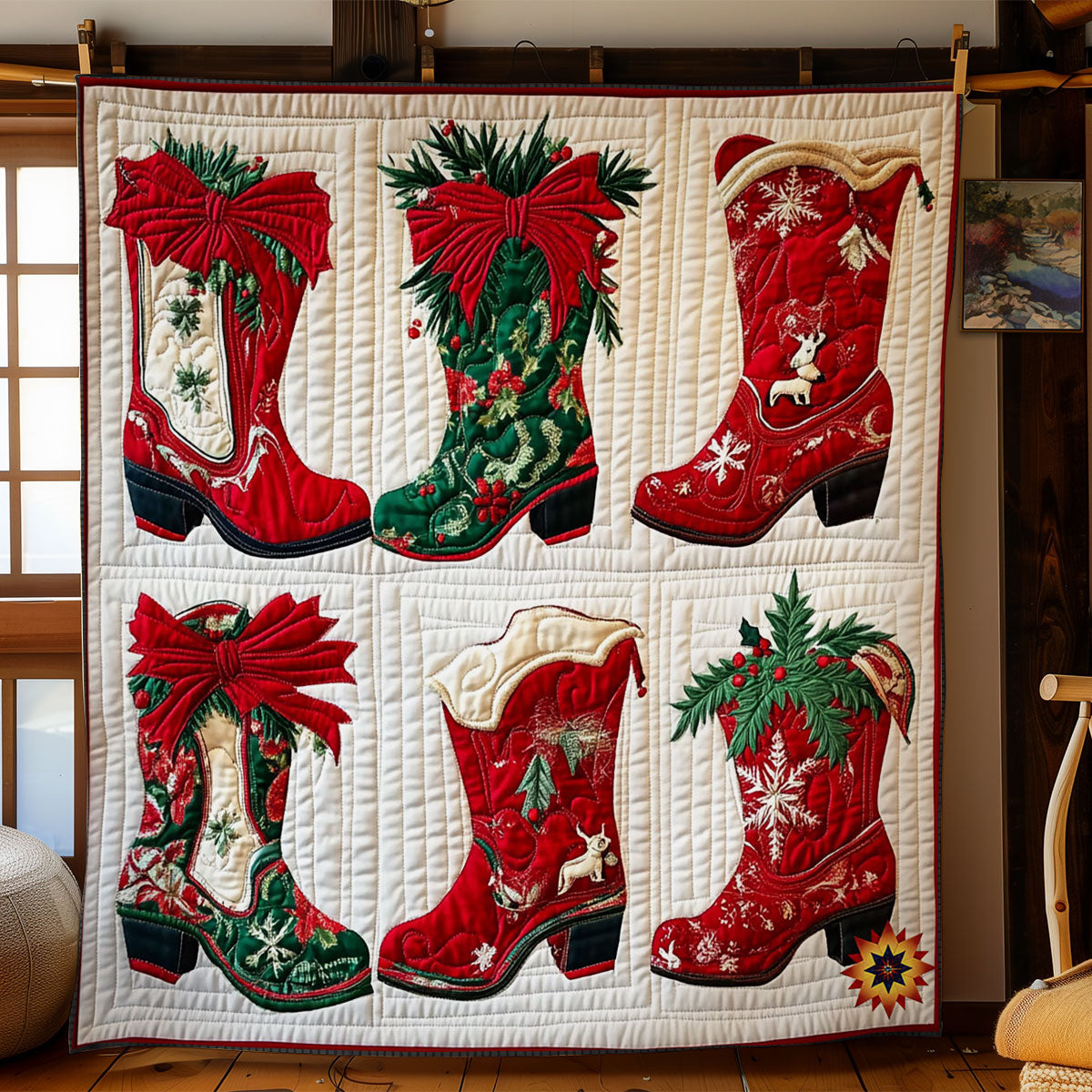 Christmas Boots Collection WY1212003CL Quilt