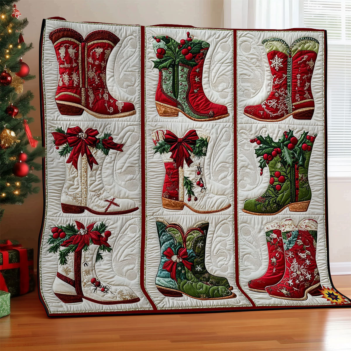 Christmas Boots WY1212004CL Quilt