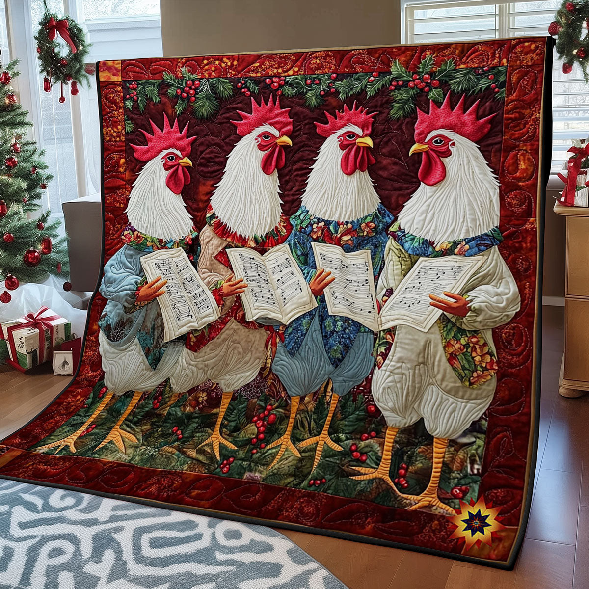 Christmas Carol Chicken WY1212005CL Quilt