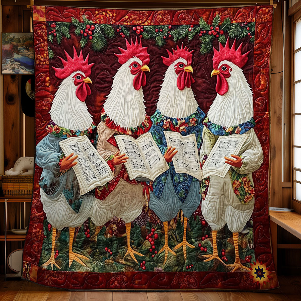 Christmas Carol Chicken WY1212005CL Quilt