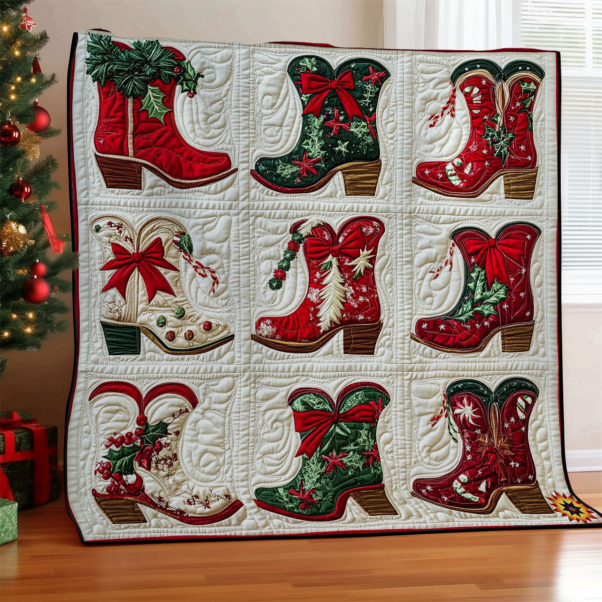 Collection Of Christmas Boots WY1212008CL Quilt