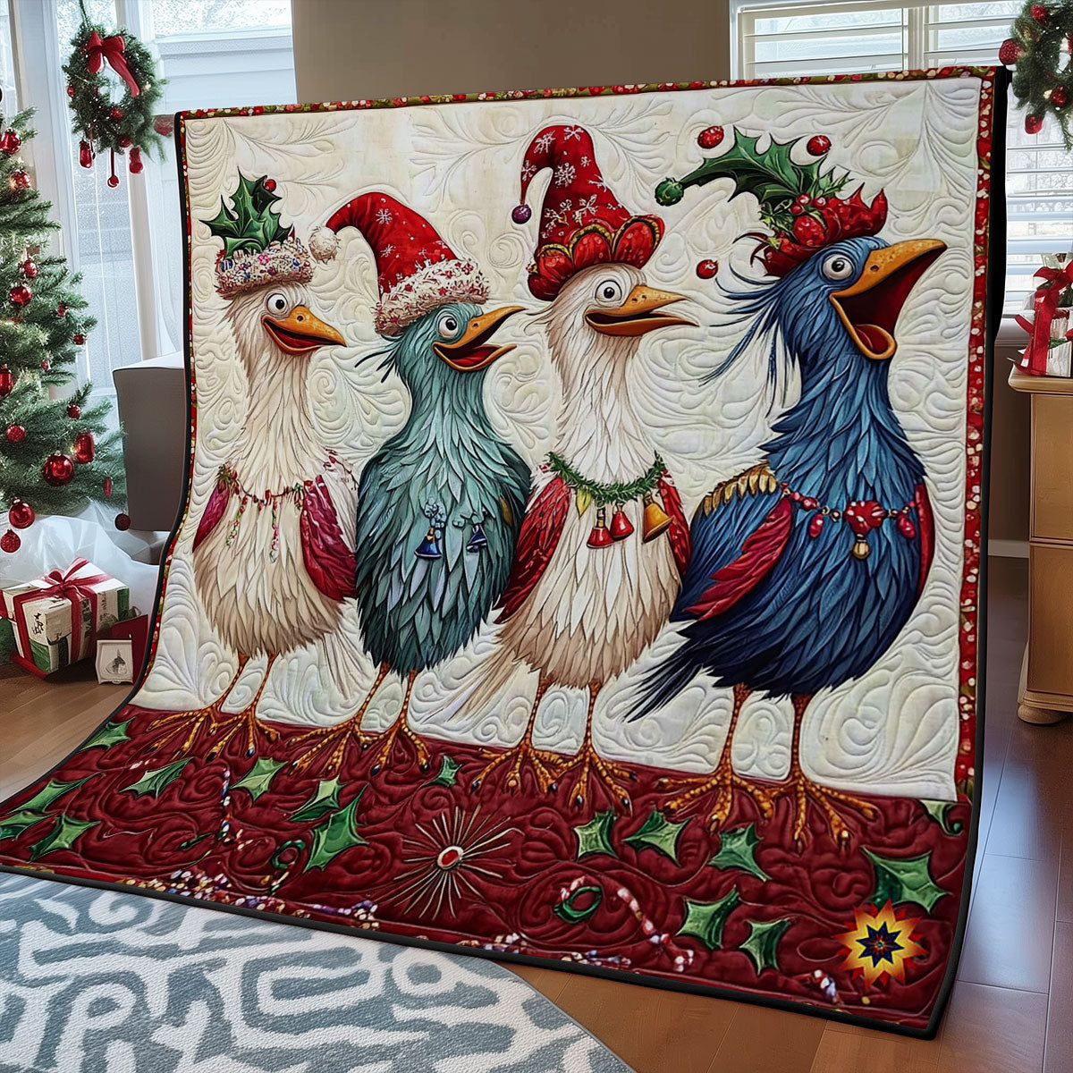 Funny Chicken Choir WY1212009CL Quilt