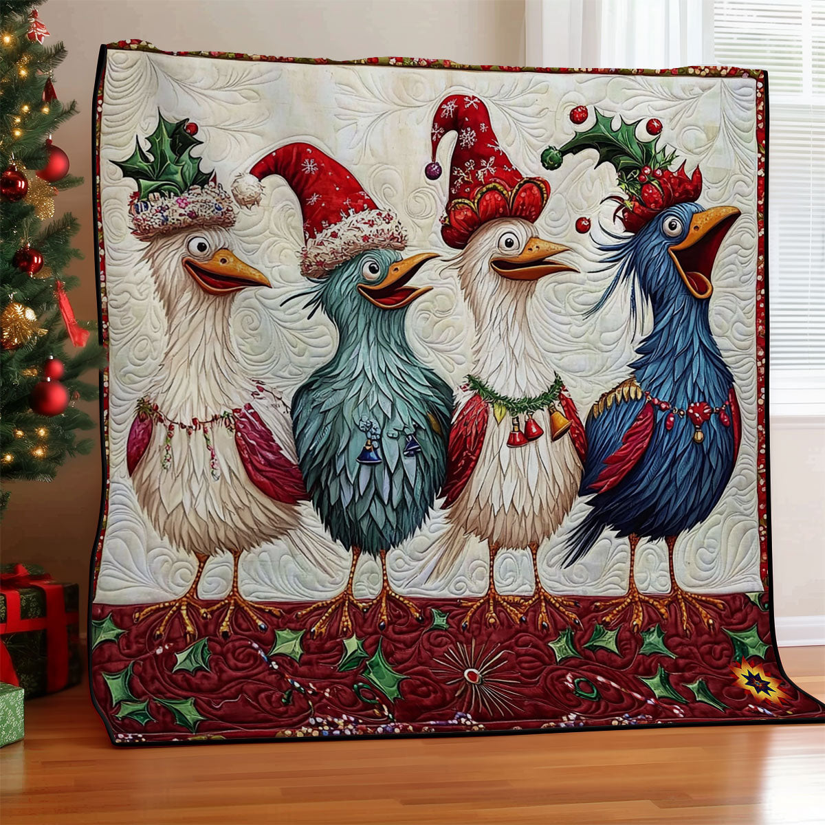 Funny Chicken Choir WY1212009CL Quilt