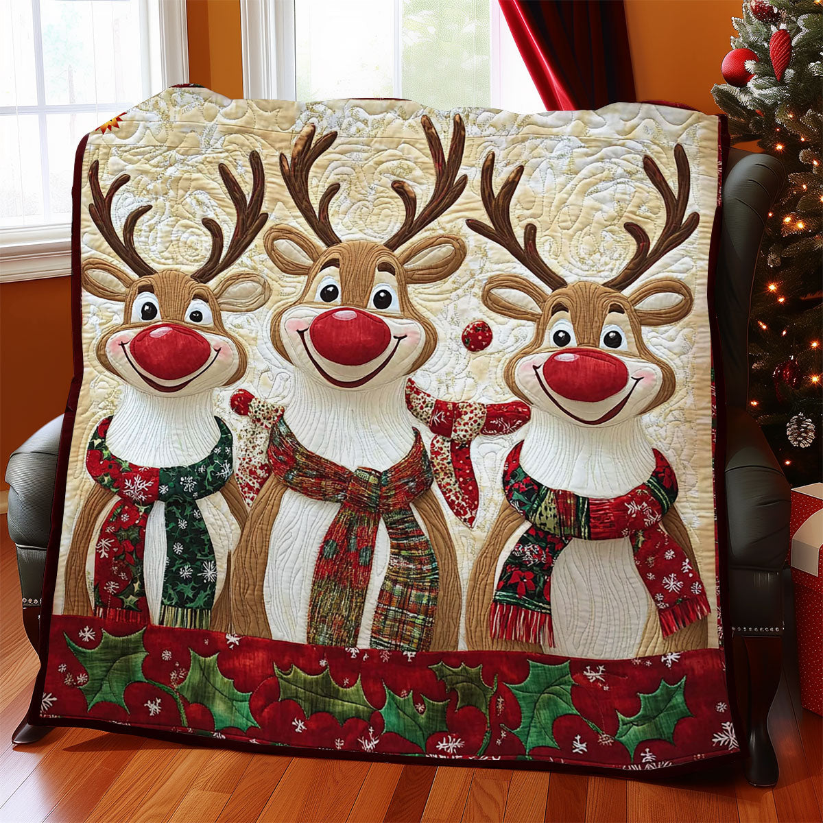Funny Reindeer WY1212010CL Quilt