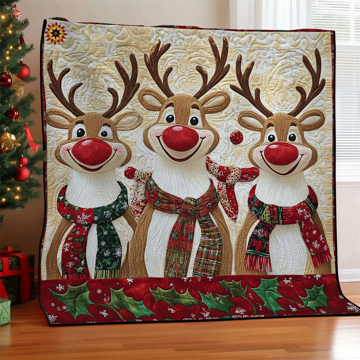 Funny Reindeer WY1212010CL Quilt