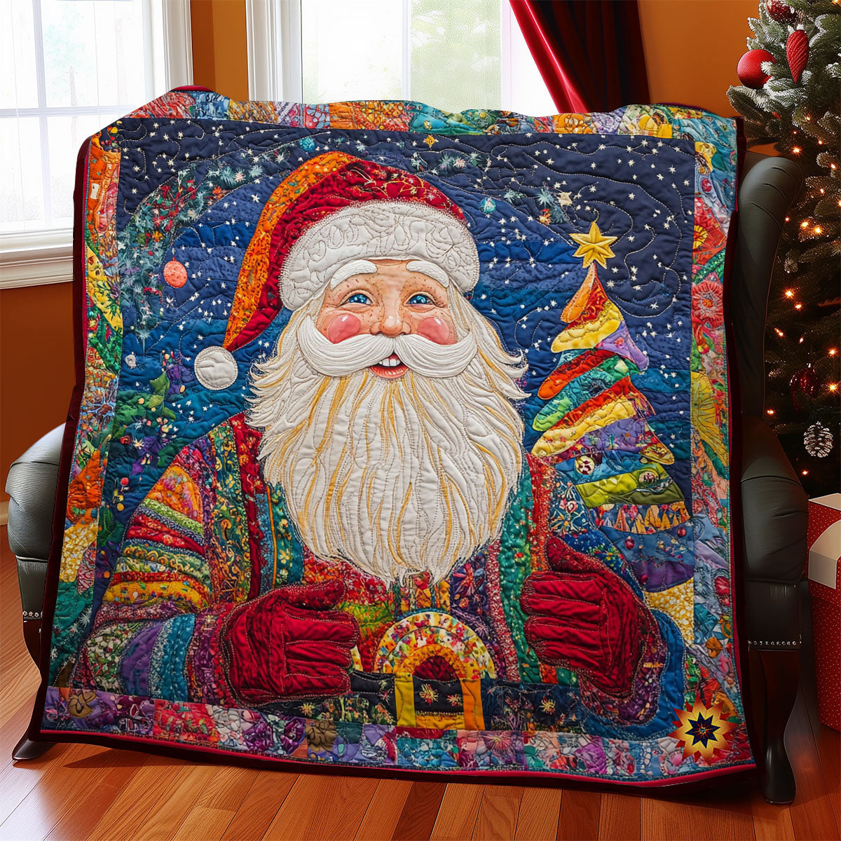 Hippie Santa Claus WY1212011CL Quilt