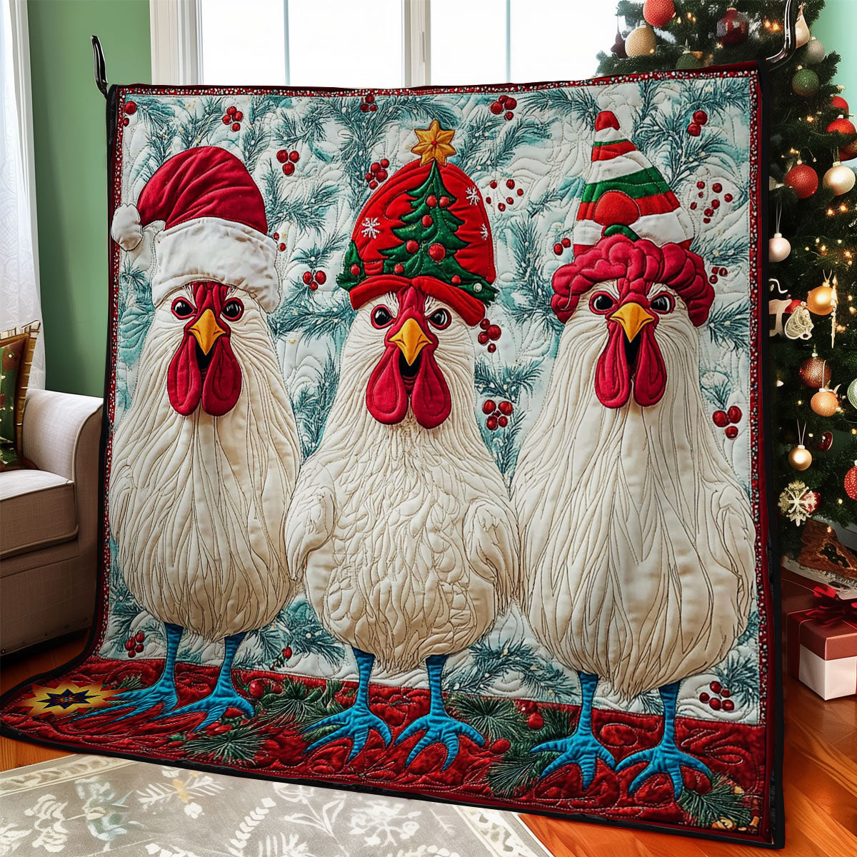 Snow Chicken WY1212023CL Quilt