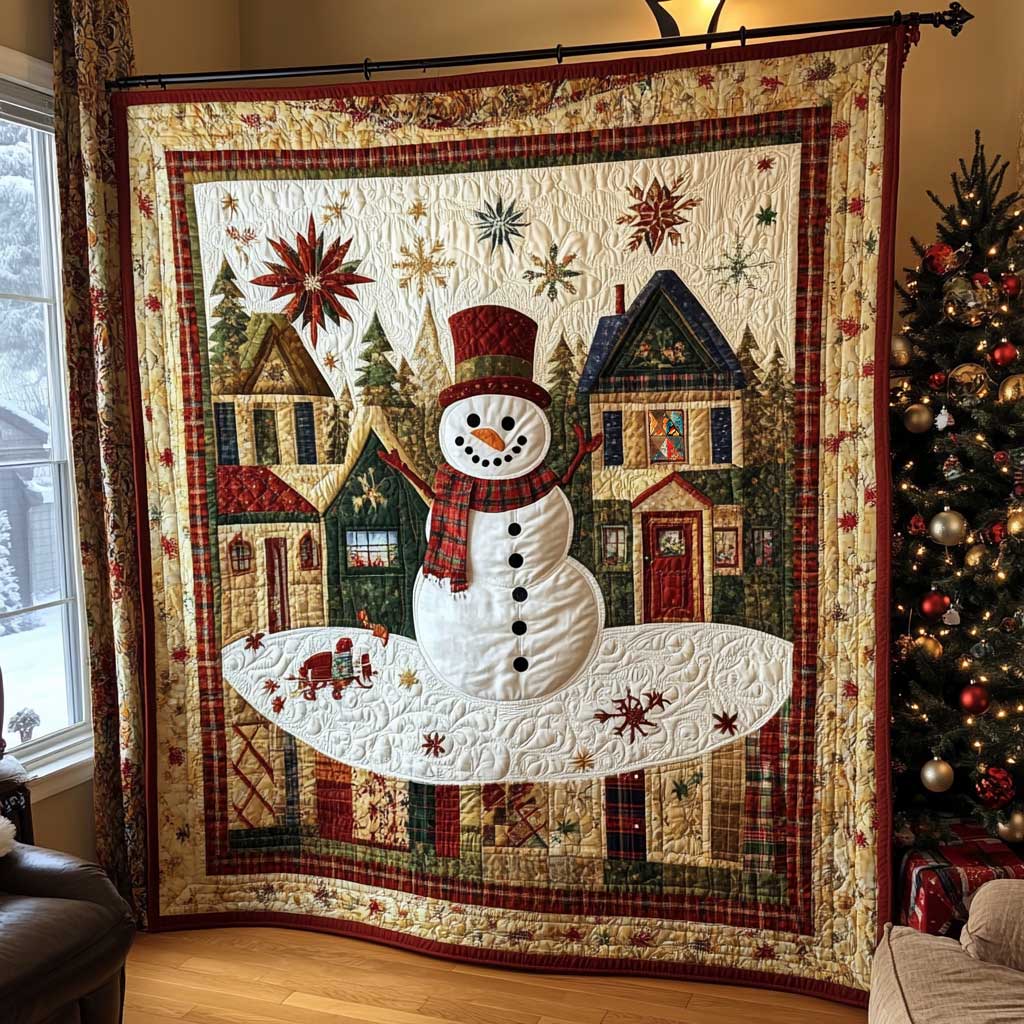 Vintage Snowman Christmas WP1911031CL Quilt