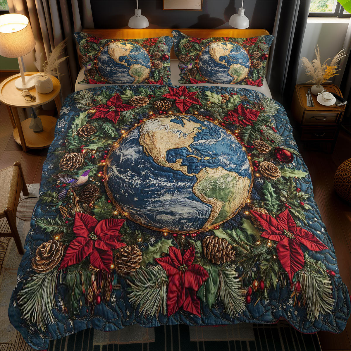 Christmas Earth WN1612032CL Duvet Cover Set