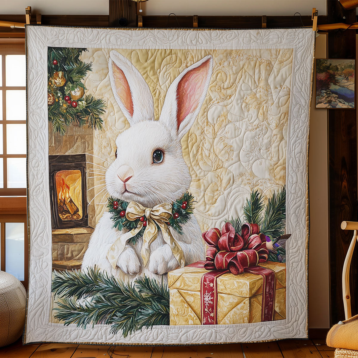 Gift Christmas Rabbit WY1411009CL Quilt