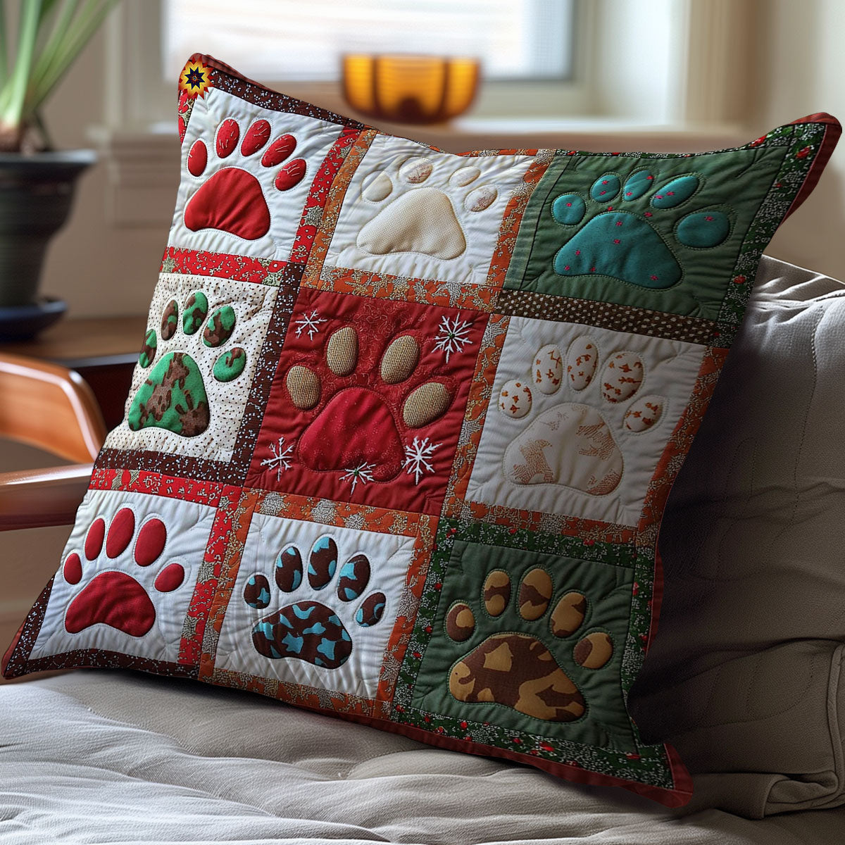 Christmas Paw WY0212022CL Quilt Pillow Case