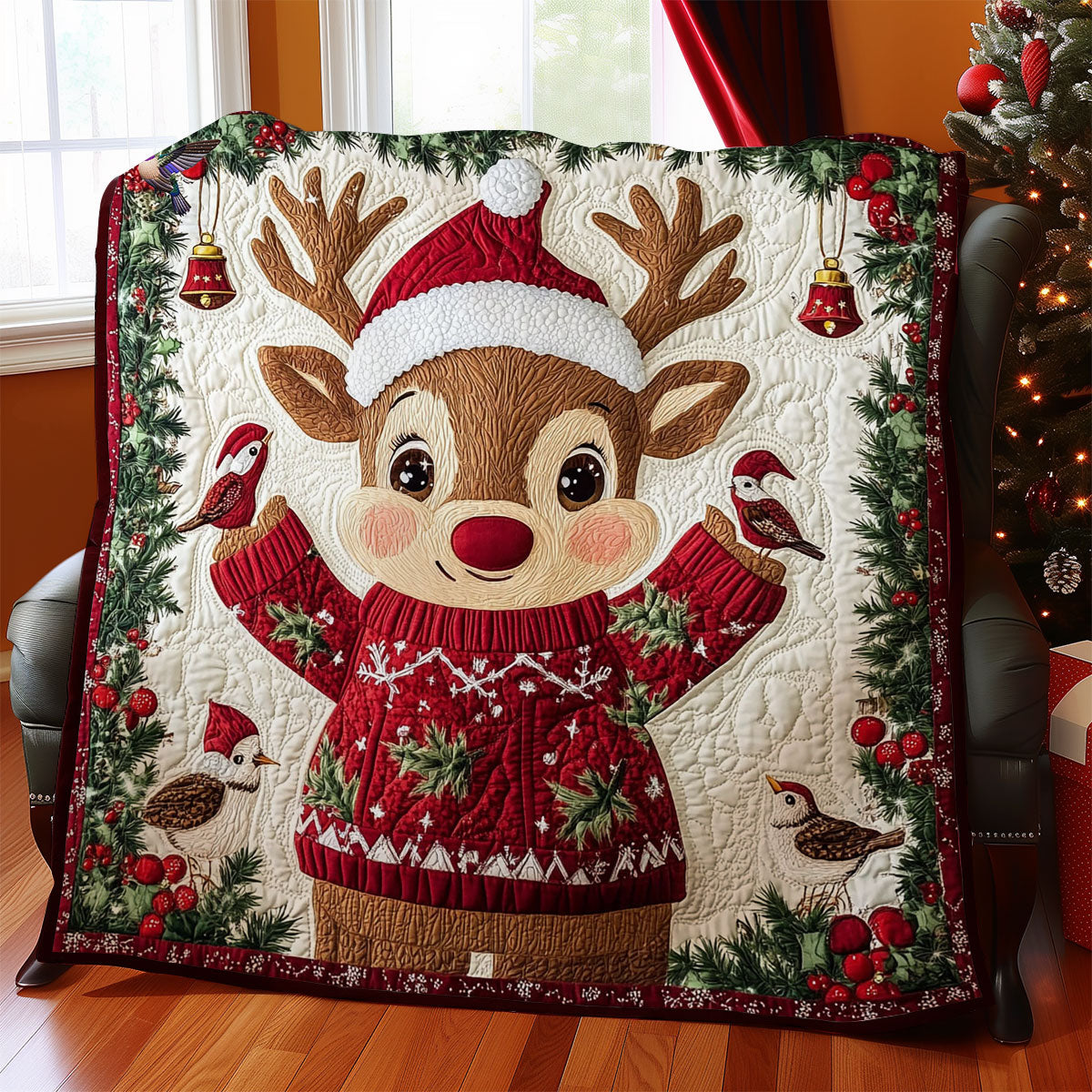 Reindeer WY2511004CL Quilt
