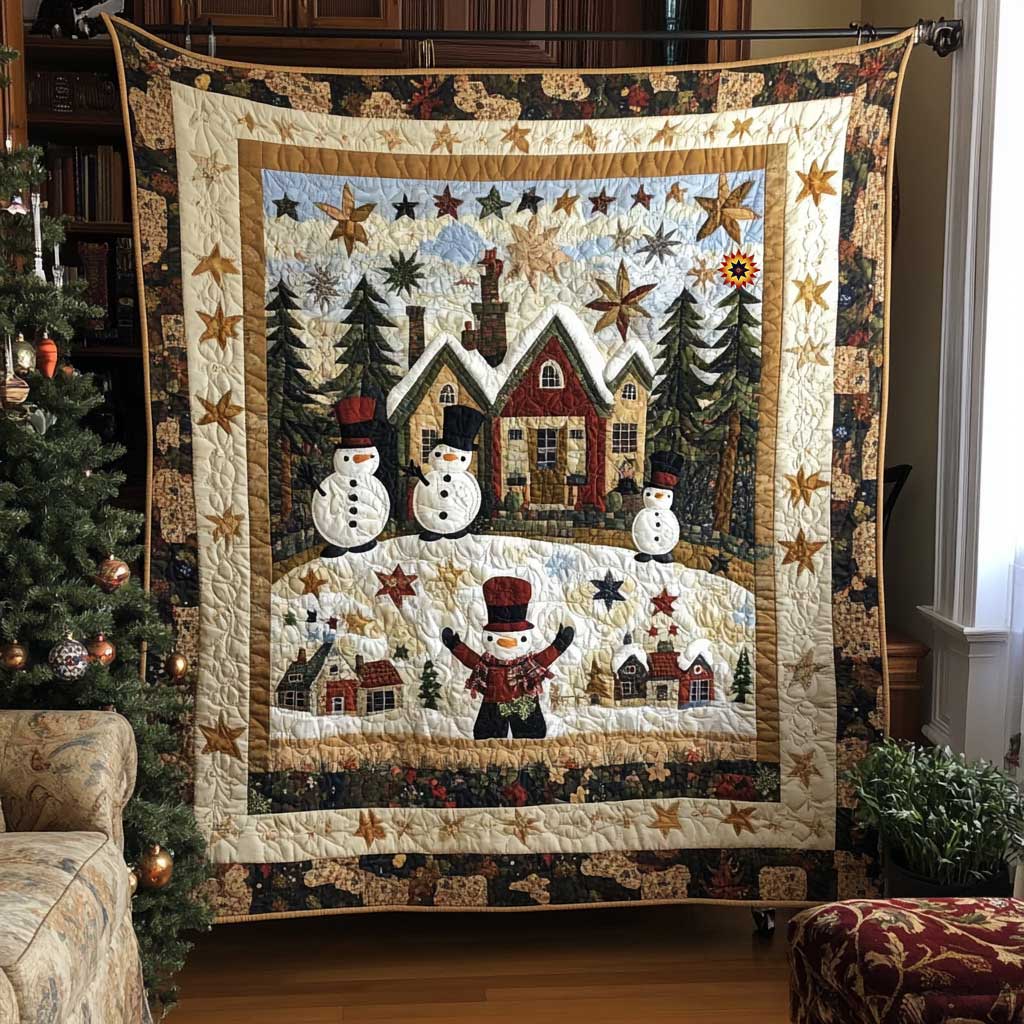 Snowman Christmas Village WP1211027CL Quilt