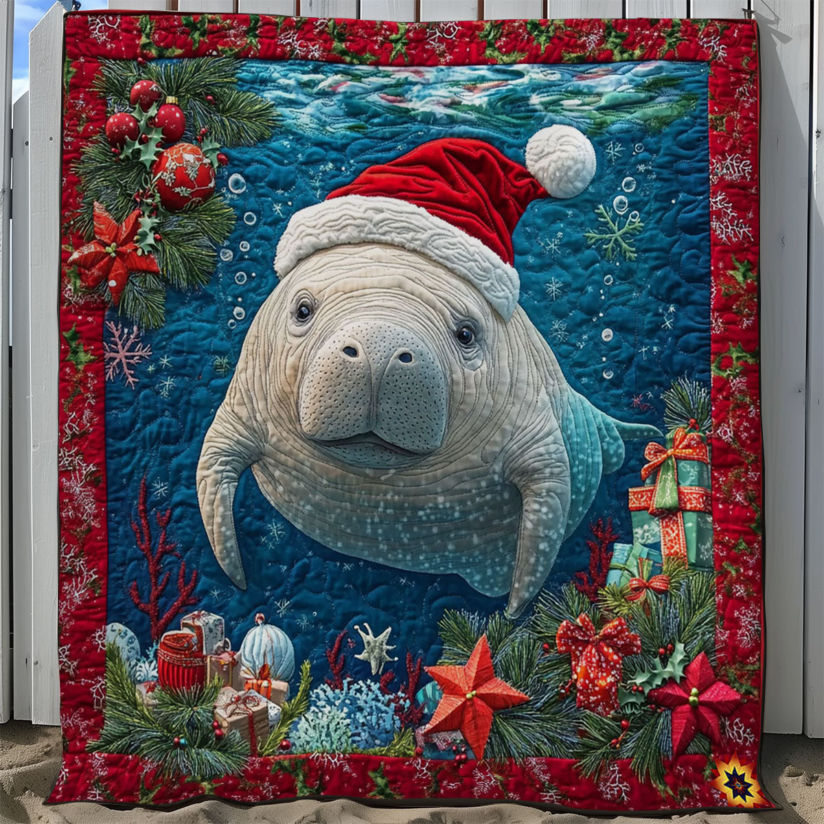 Santa Manatee WY2811031CL Quilt