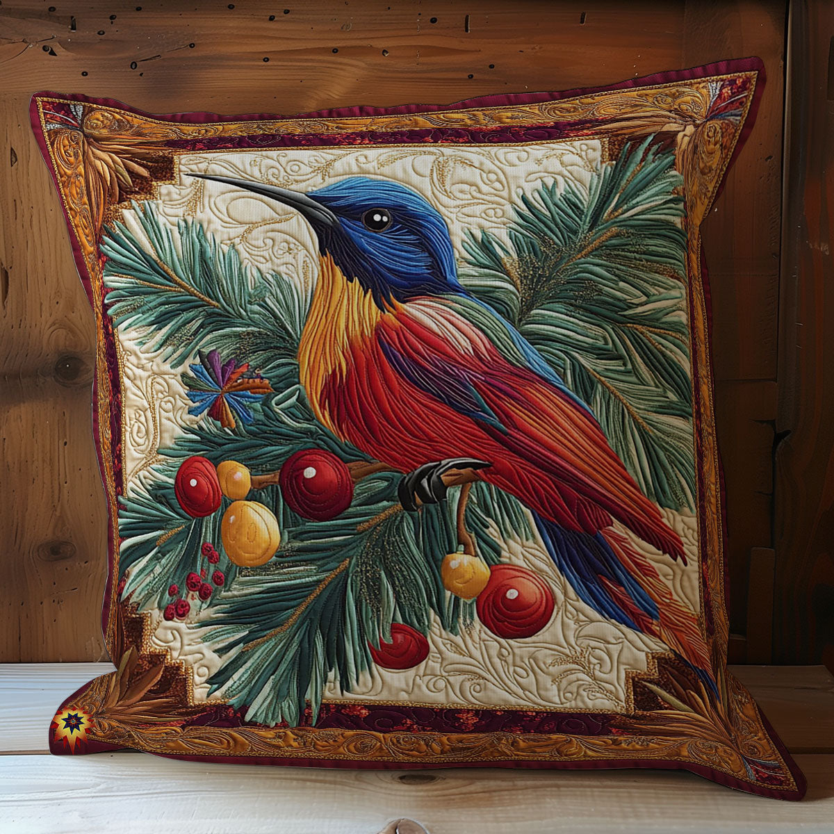 Christmas Bird WY0312112CL Quilt Pillow Case