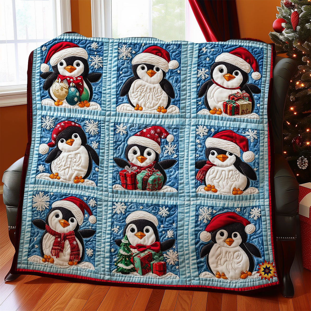 Christmas Of Penguin WY2911011CL Quilt