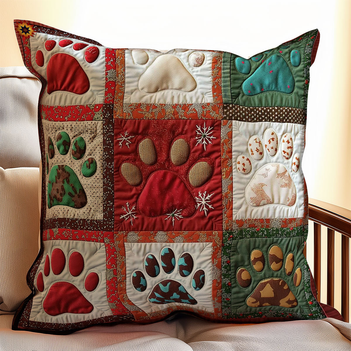 Christmas Paw WY0212022CL Quilt Pillow Case