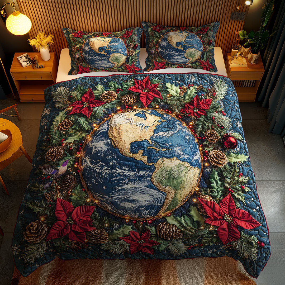 Christmas Earth WN1612032CL Duvet Cover Set