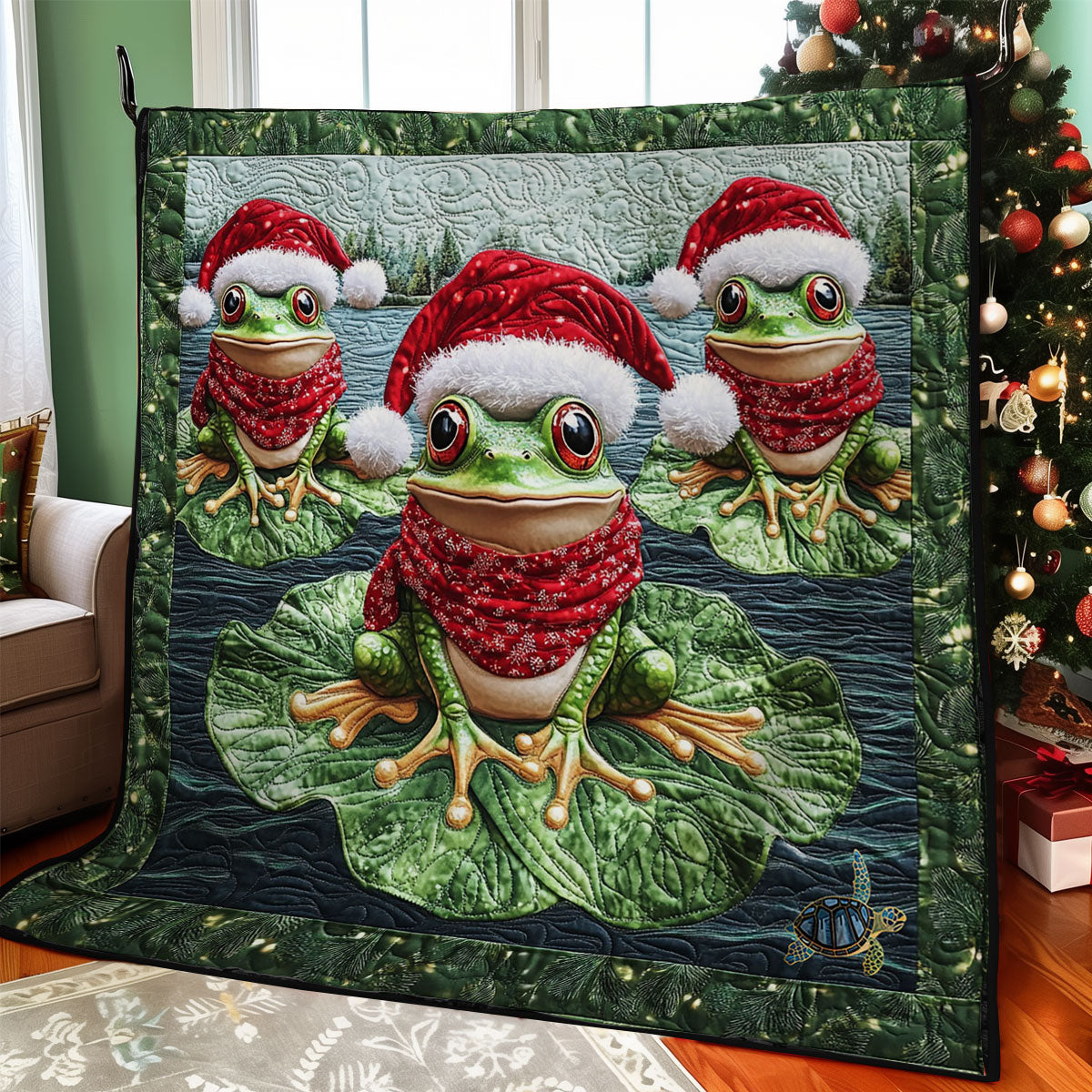 Christmas Frog WY2311018CL Quilt