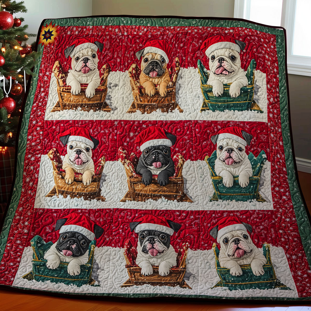 Bull Dog WY2111015CL Quilt
