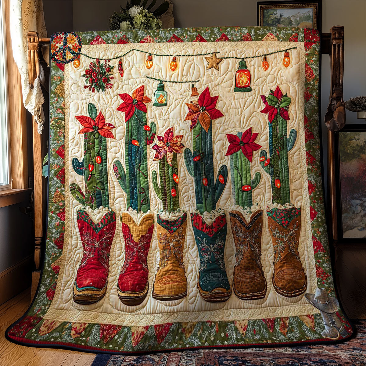 Santa Cactus Boot WN2711017CL Quilt