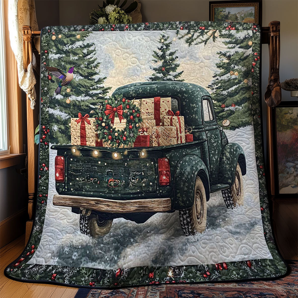 Festive Christmas Truck WN2012023CL Quilt