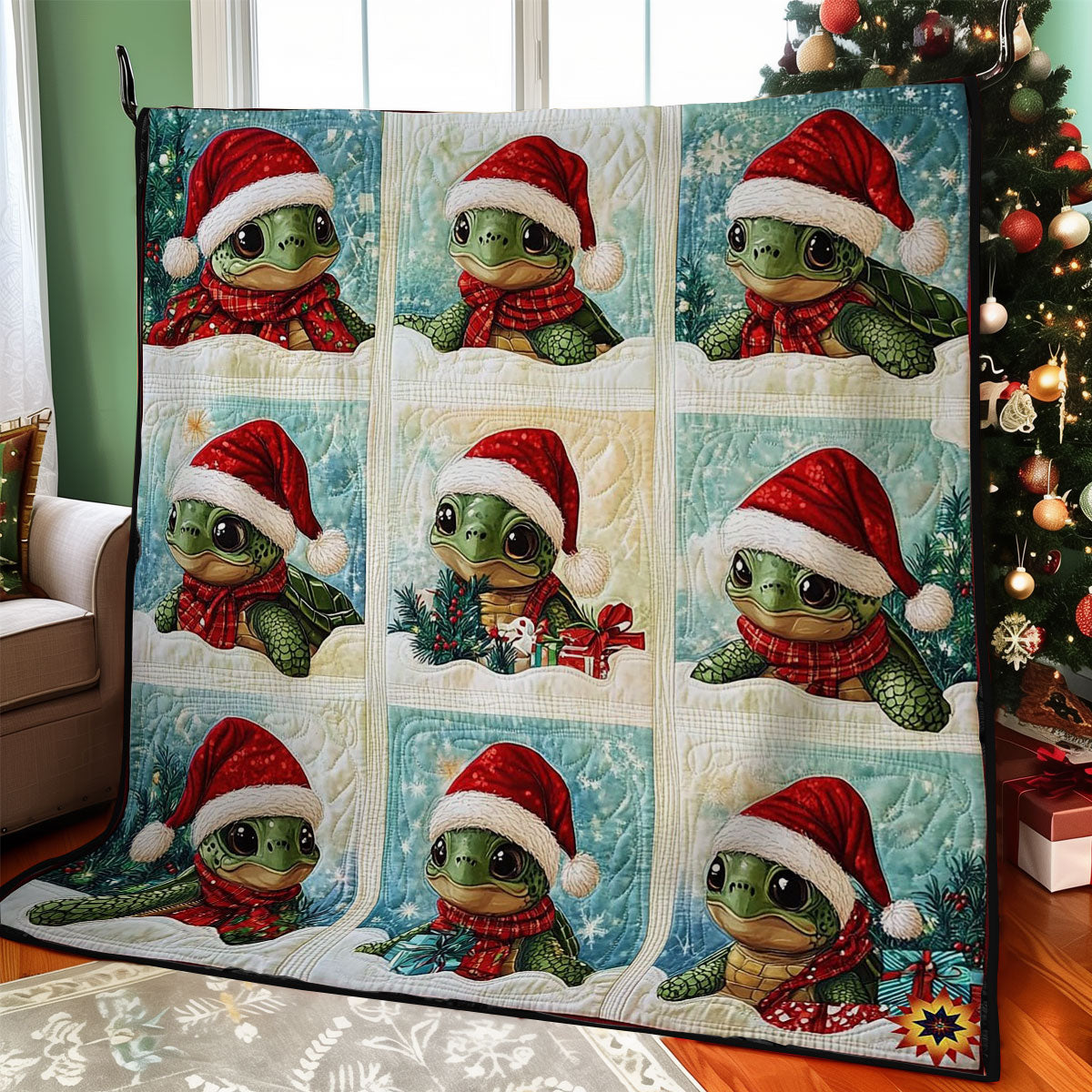 Santa Turtle WY0412013CL Quilt